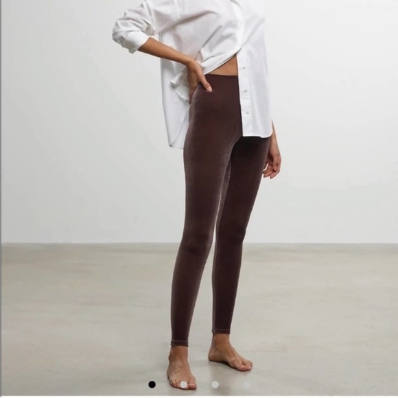 Commando Control Brown Velvet Leggings - Picture 2 of 8